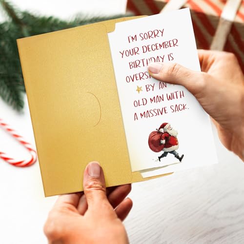 Funny Christmas Birthday Card for December Birthdays