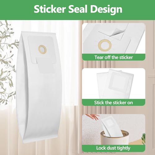 HEPA Central Vacuum Bags 4 Pack Compatible with Nutone CV Models