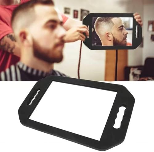 STRAMIOR Professional Barber Hand Mirror with Double Foam Handles