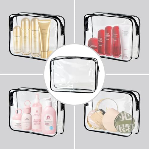 DESKEMAI TSA Approved Clear Toiletry Bag - Quart Size Travel Organizer