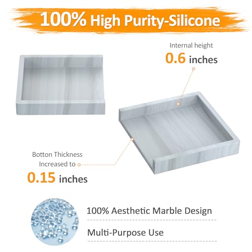 EGWON Silicone Bathroom Vanity Tray, Anti-Slip Countertop Organizer