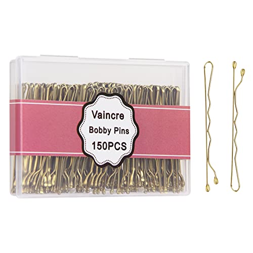 Vaincre Blonde Bobby Pins 150 Count with Storage Case for Hair Buns