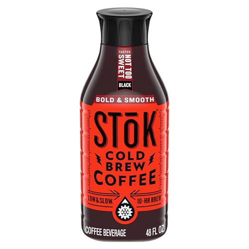 SToK Not Too Sweet Black Cold Brew Coffee, Ready to Drink, 48 fl oz