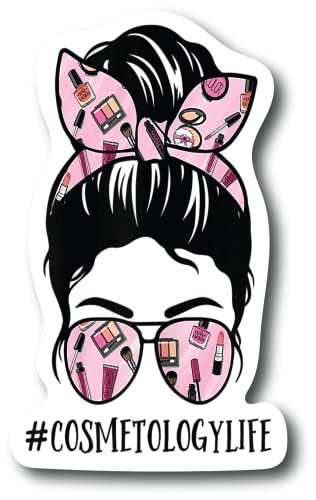 Cosmetology Hairdresser Makeup Stylist Inspirational Vinyl Sticker 2-Pack