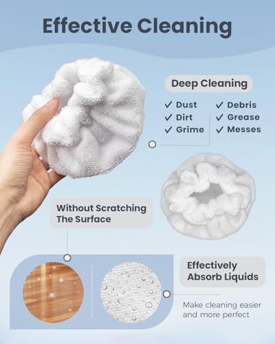 3-Pack Microfiber Triangle Steam Mop Bonnets for Dupray & McCulloch Cleaners