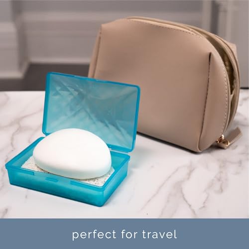 S&T INC. White Bar Soap Holder - 4 Pack, 2.9" x 4.4"