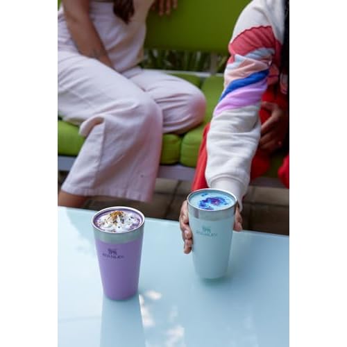 STANLEY Adventure Stacking Beer Pint Glass 16oz | Stackable Drinking Cup for Cold Beverages | Dishwasher Safe | Insulated Stainless Steel Tumbler | BPA-Free | Lilac