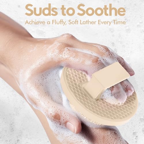 Zennow Silicone Body Scrubber - Gentle Exfoliating Shower Loofah