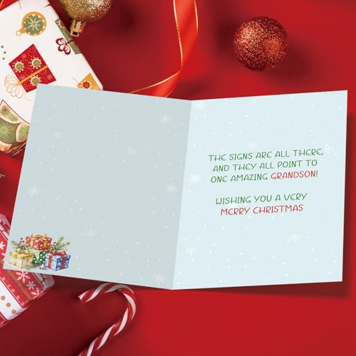 Christmas Card for Grandson - Merry Christmas from Grandma & Grandpa CD-278