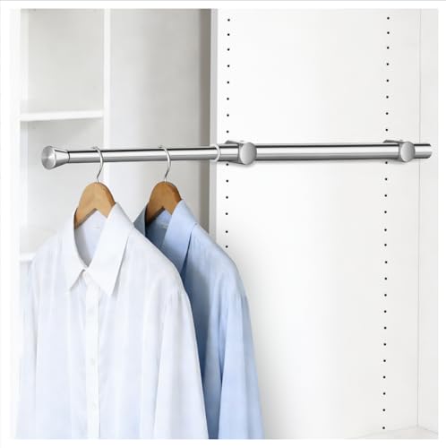 Adjustable Valet Rod for Closet - Heavy Duty Pull-Out Clothes Hanger