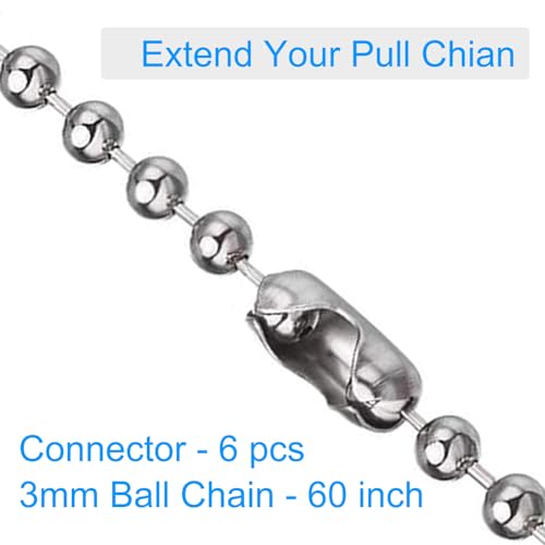 60 Inch Stainless Steel Ceiling Fan Pull Chain Extension