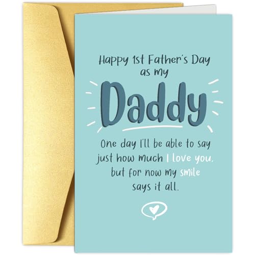 Cute 1st Father's Day Card - Funny & Heartfelt Surprise