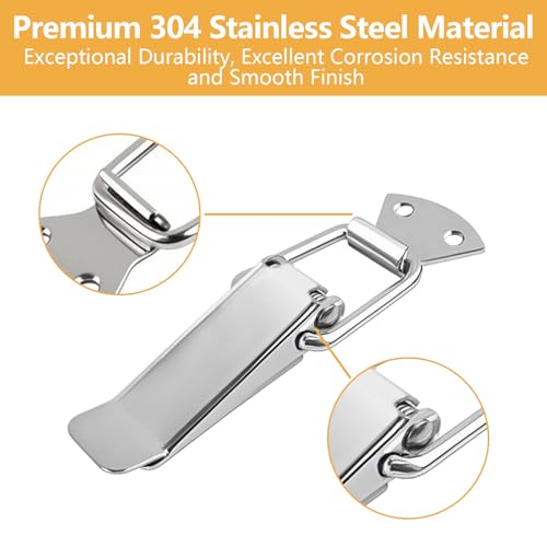 HOWDIA 2-Pack Modular Couch Connectors 5.1 Inch Stainless Steel Sofa Brackets for Sectional Sofas