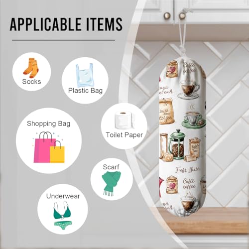 Reusable Plastic Bag Holder Dispenser for Kitchen & Pantry