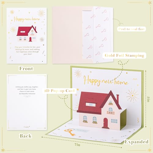 Crisky 3D Pop Up New Home Greeting Card - Housewarming Moving Gift
