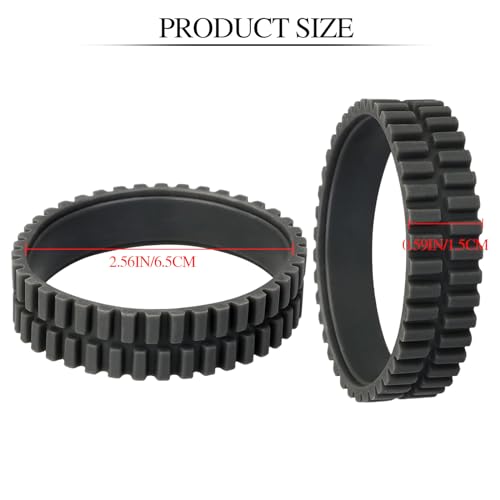 2PCS Anti-Slip Rubber Tire Skins for Eufy RoboVac 11S 15T 30 30C 15C