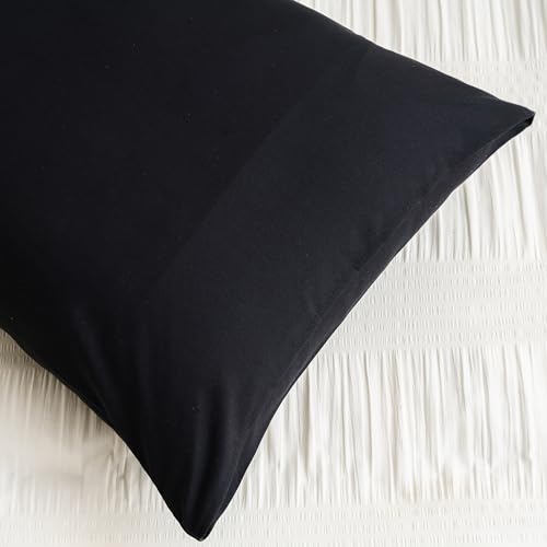 NiNi ALL Black Body Pillow Case 20x54 Inches - Soft Microfiber