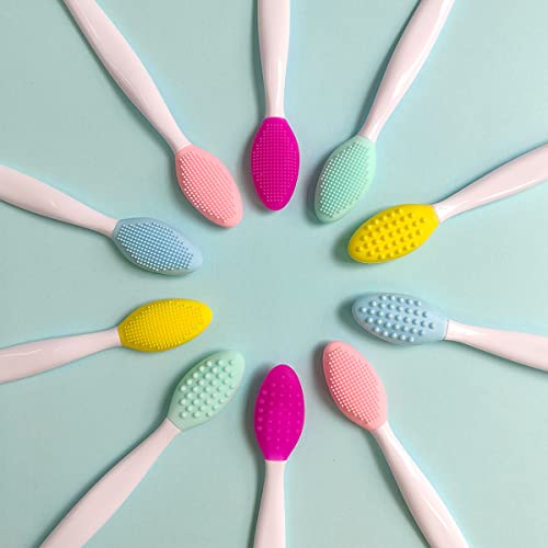 Silicone Lip Scrubber Exfoliating Brush 10 Pack for Smoother Lips