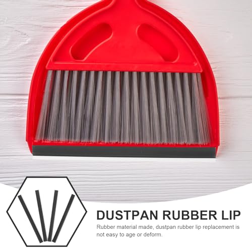 Uonlytech Dustpan Rubber Lip Replacement Strips - 4pcs Durable Edge