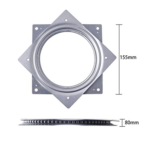 6 Inch Lazy Susan Turntable - 2 Pack, 500 lb Capacity, Steel Bearings