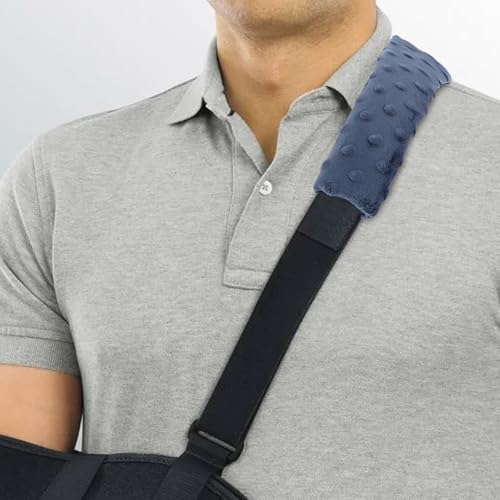 2 pack Strap Cushion for Arm Sling, Shoulder Brace Carry Strap Pillow Arm Elbow Wrist Injury Support Strap Pad Padding Pillow for Women Men and Kids (Dark Blue)