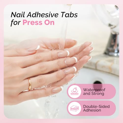 MelodySusie Nail Adhesive Tabs for Press On Nails, 300Pcs 15 Sizes
