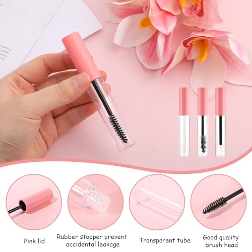 Psyqtsuary 3-Piece DIY Cosmetic Tube Set with Wands and Leak Stoppers
