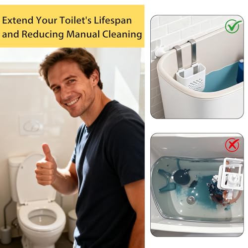 Toilet Tank Tablet Holder - White 1PCS | Hanging Cleaner & Deodorizer