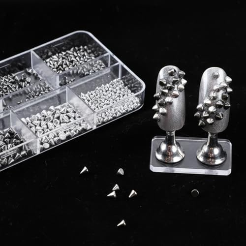 Gothic Nail Art Charms and Rhinestones Kit with Studs and Spikes