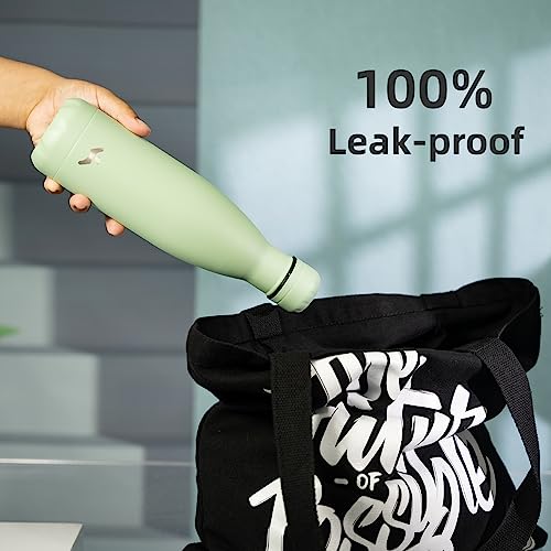 Konokyo 12 oz Insulated Stainless Steel Water Bottle - Macaron Green