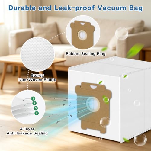 6 Pack Vacuum Bags for iRobot Roomba 100-700 Series Robot Vacuum Replacement Set