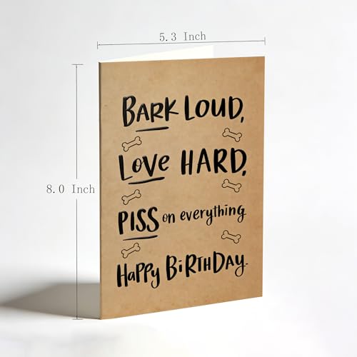 XQ-113 Funny Dog Birthday Card from Dog, Sassy Pet Lover Greeting Card