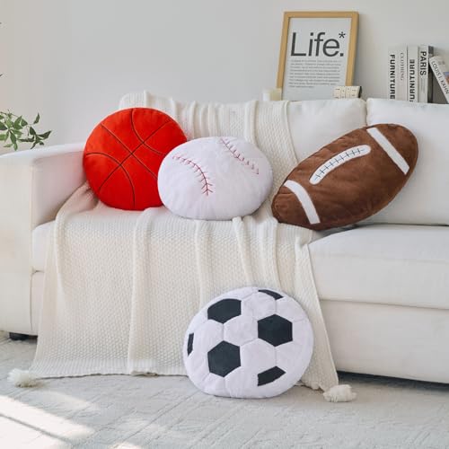 15.7 Inch Football Pillow - Soft Plush Sports Throw Pillow