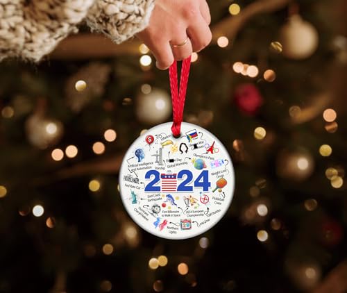 2024 Year in Review Christmas Ornament - Vibrant Keepsake Decor