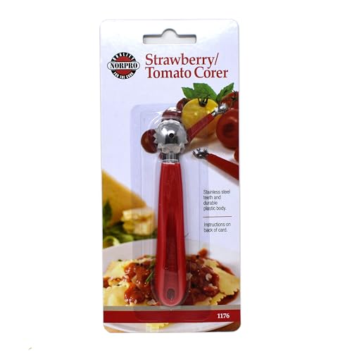 Norpro Stainless Steel Tomato & Strawberry Corer - Kitchen Tool for Canning & Food Prep