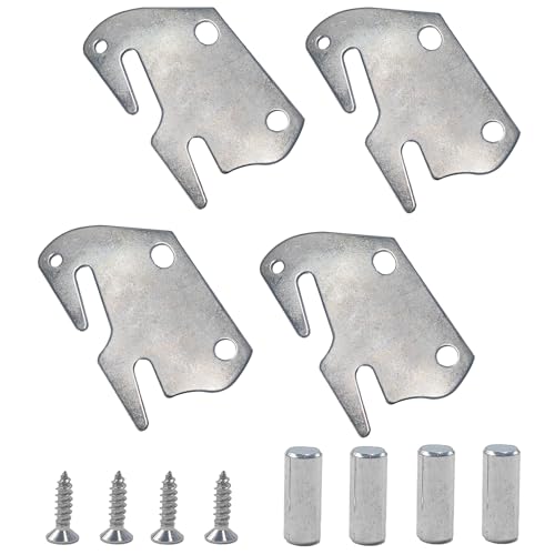 4PCS Heavy Duty Bed Rail Hook Plates for Wooden Furniture