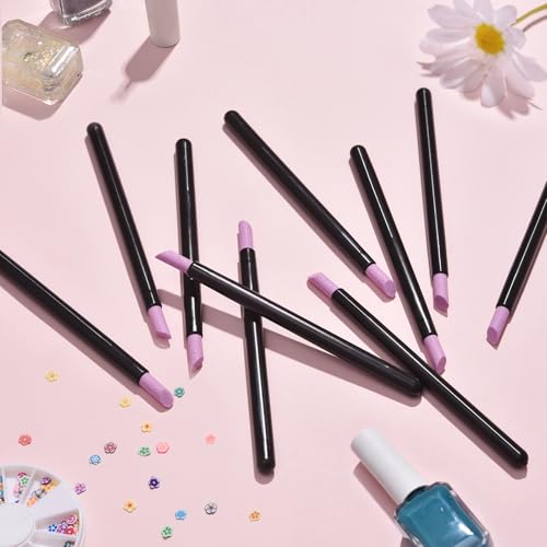 10Pcs Pumice Stone Nail File Cuticle Remover Pen Manicure Tool