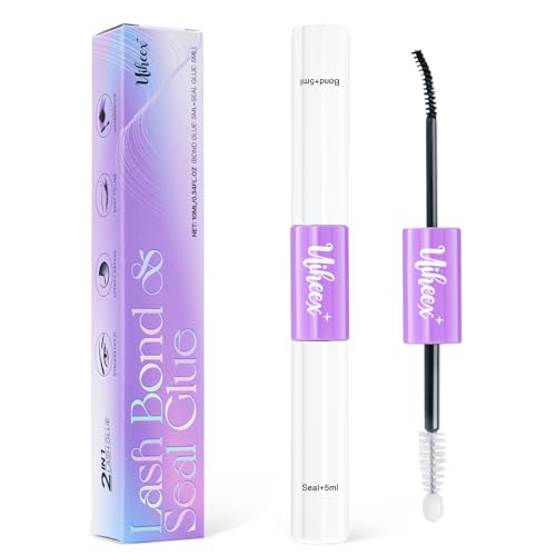 Uiheex Lash Cluster Glue - 2-in-1 Waterproof Bond and Seal for DIY Eyelash Extensions, 10ml