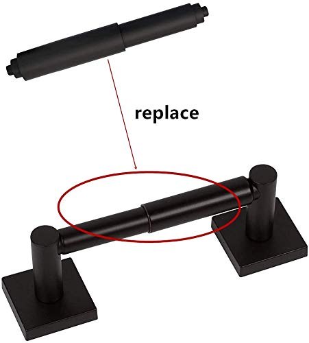 2-Pack Adjustable Black Plastic Toilet Paper Holder Rollers