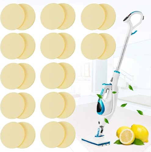 Blulu Lemon Scent Replacement Discs for Steam Mops - Pack of 24