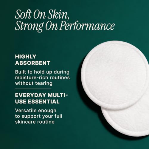 SoulSation Organic Cotton Rounds 100 Count - Lint-Free Makeup Remover Pads
