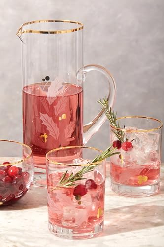 Lenox Holiday Gold Double Old Fashioned Glasses Set of 4 - Christmas Drinkware