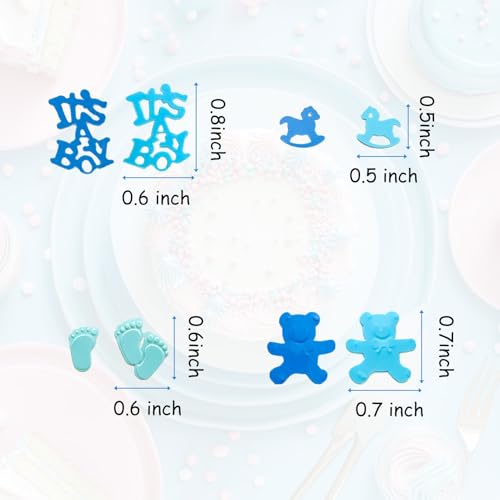Blue Baby Shower Confetti - Boy Gender Reveal Decorations, 1000 Pieces