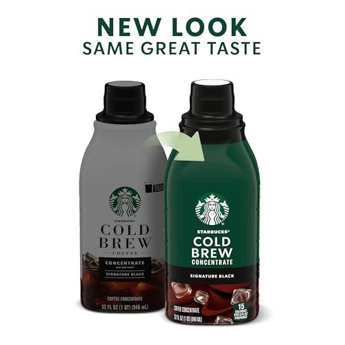 Starbucks Cold Brew Coffee Concentrate, Signature Black, 32 fl oz (Pack of 5)