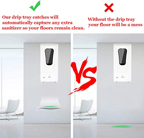 Jefaniim Wall Mount Soap Dispenser Drip Tray - White Liquid Catcher