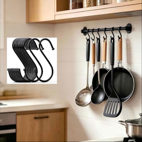 10 Pack Heavy-Duty S Hooks for Kitchen & Home Organization