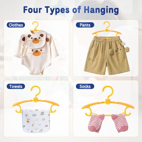Adjustable Kids Hangers (10 Pack) - Non-Slip Plastic for Toddlers