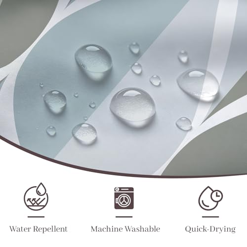 Gelbchu Geometric Shower Curtain, Grey Water-Repellent Fabric, 72x72 Inch