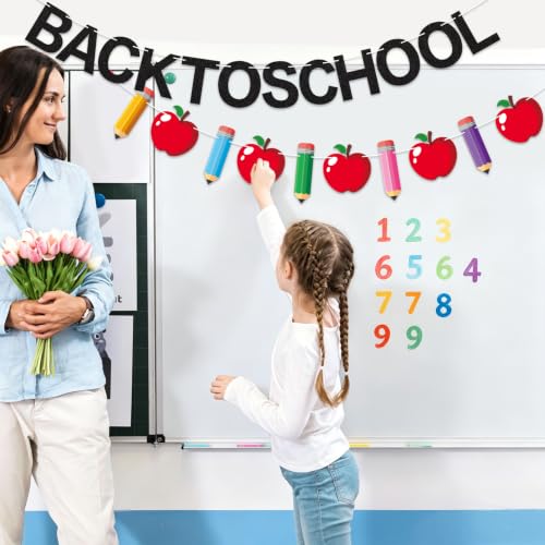 Atiloy Back to School Banner and Pencil Garland Classroom Decor