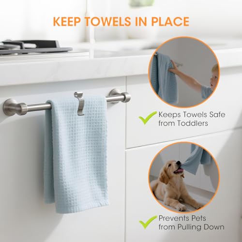 AIEVE Stainless Steel Towel Clips - 4 Pack for Kitchen & Bathroom